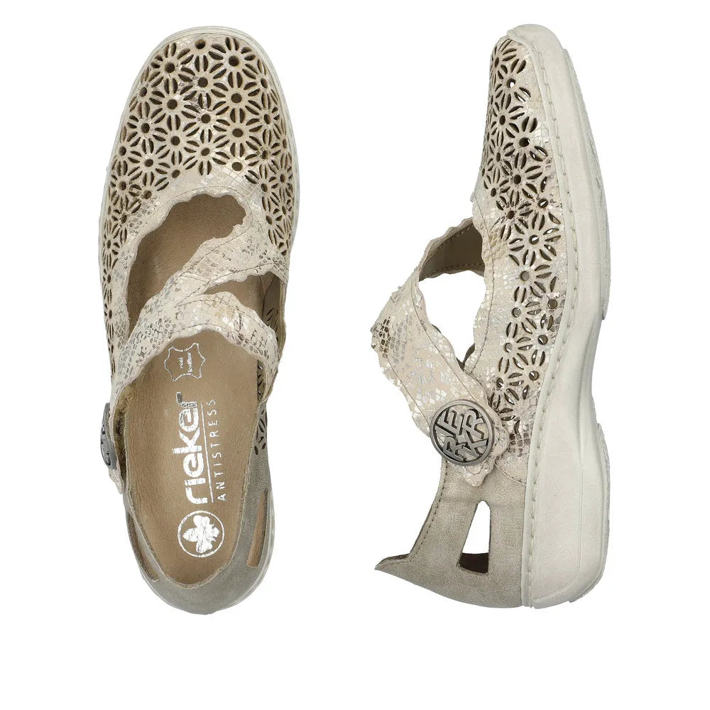 Beige-Metallic/Perle